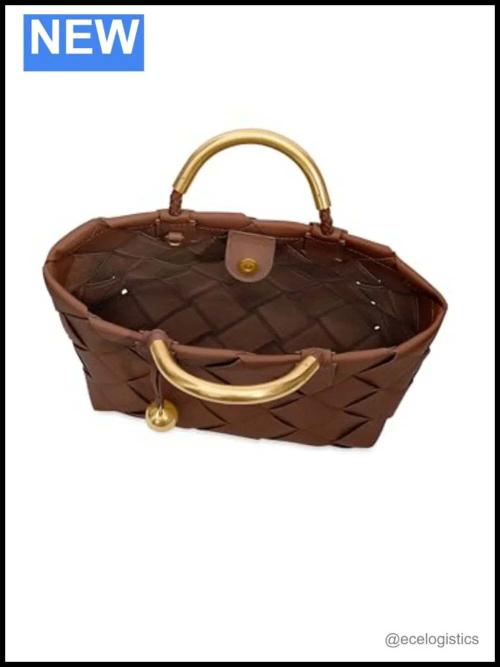 FRANKIE WOVEN MINI TOTE 100% Cow Leather Satchel Convertible